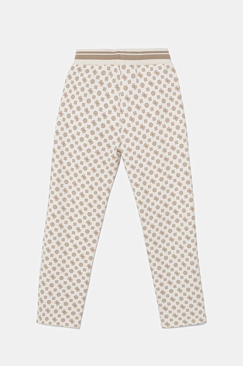 Детские спортивные штаны Guess цвет бежевый узор J5YQ34 KB212