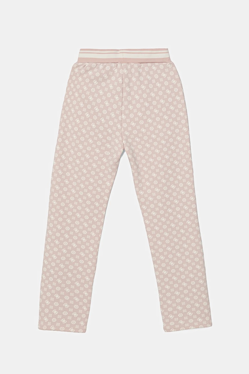 Детские спортивные штаны Guess цвет розовый узор J5YQ34 KB212
