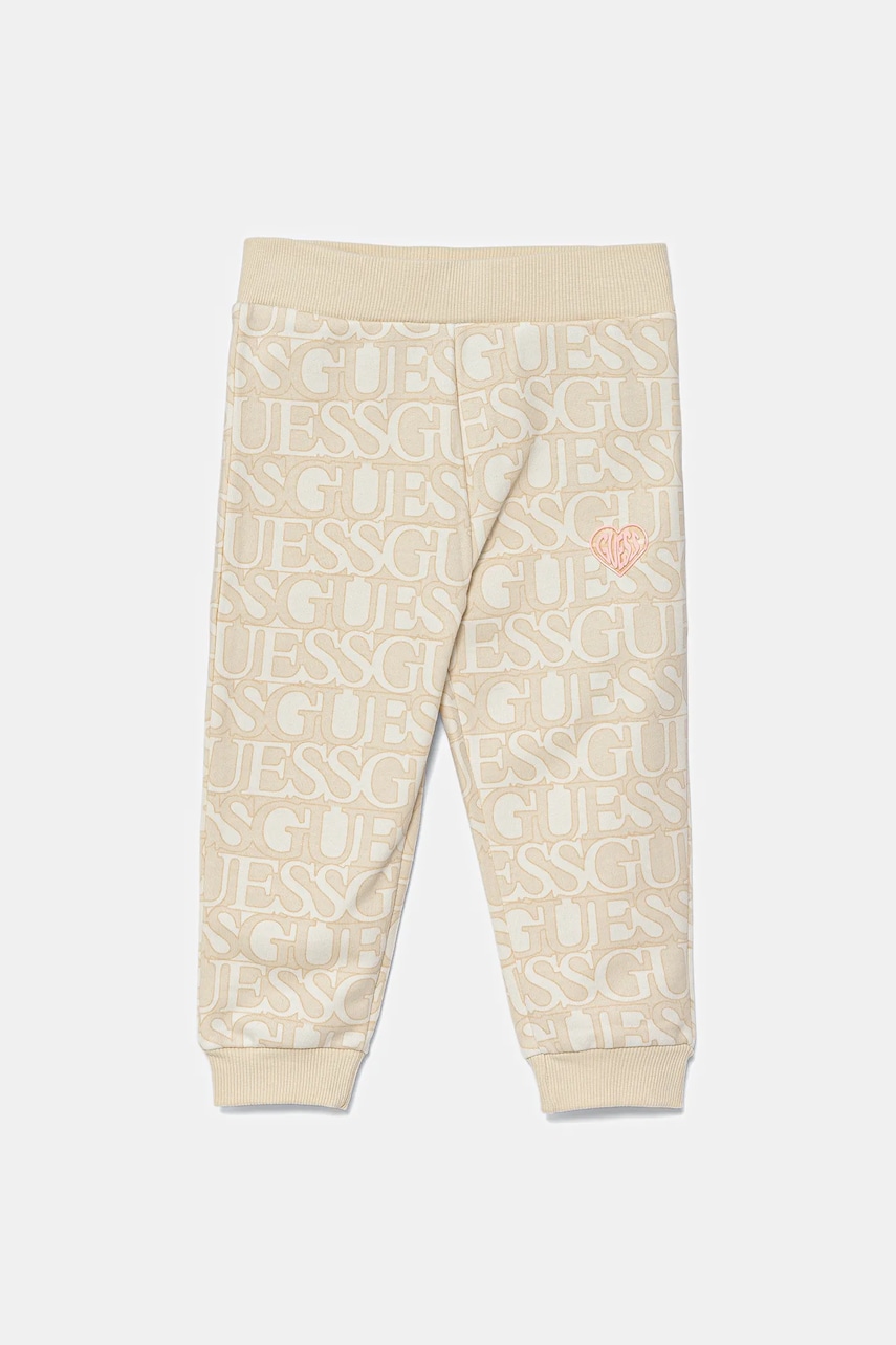 Levně Dětské tepláky Guess béžová barva, K5YQ13 KAD74