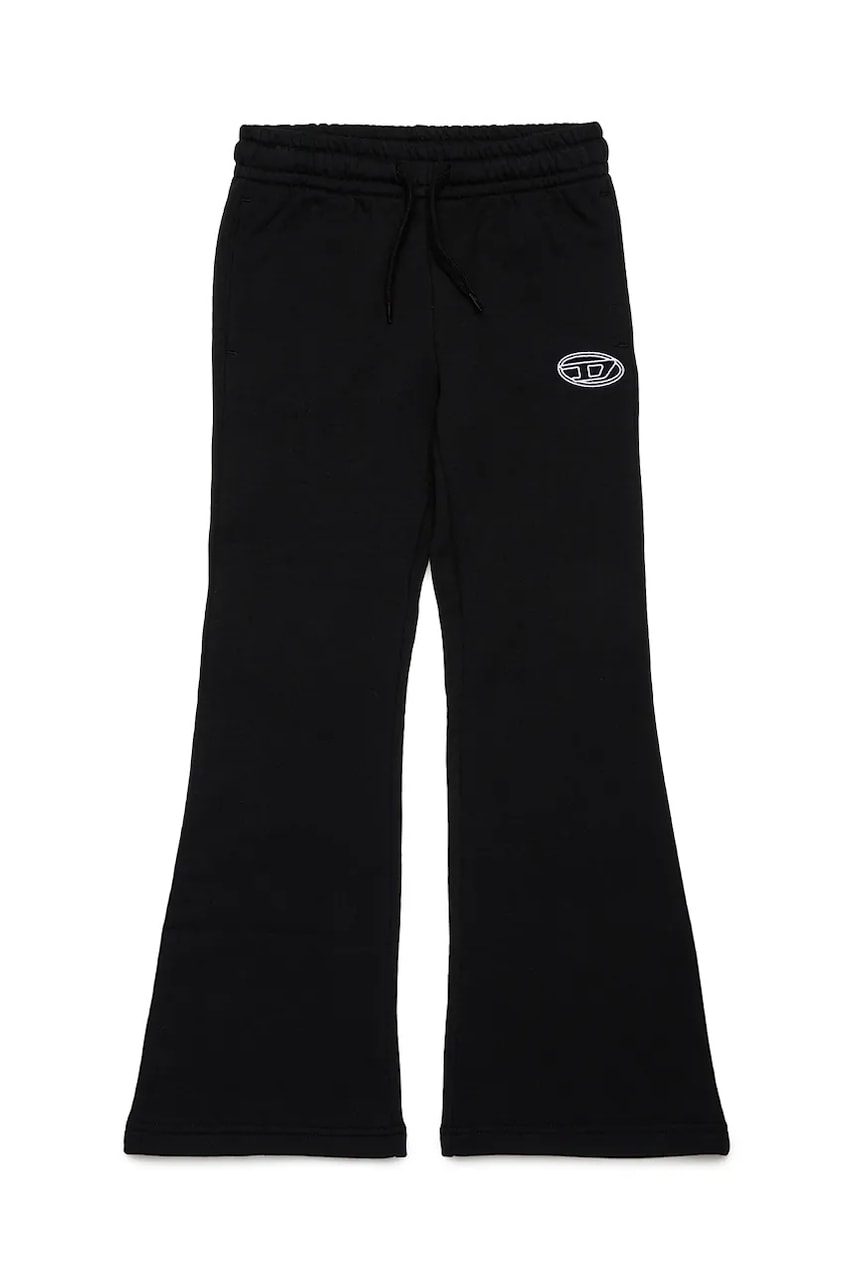Diesel pantaloni de trening din bumbac pentru copii PEBIRT TROUSERS culoarea negru, uni, J02419