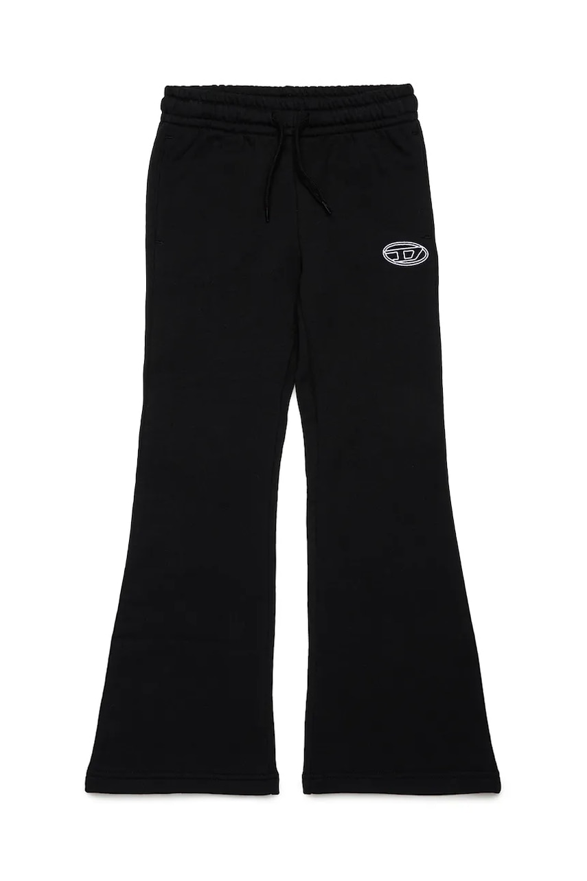 Diesel pantaloni de trening din bumbac pentru copii PEBIRT TROUSERS culoarea negru, uni, J02419