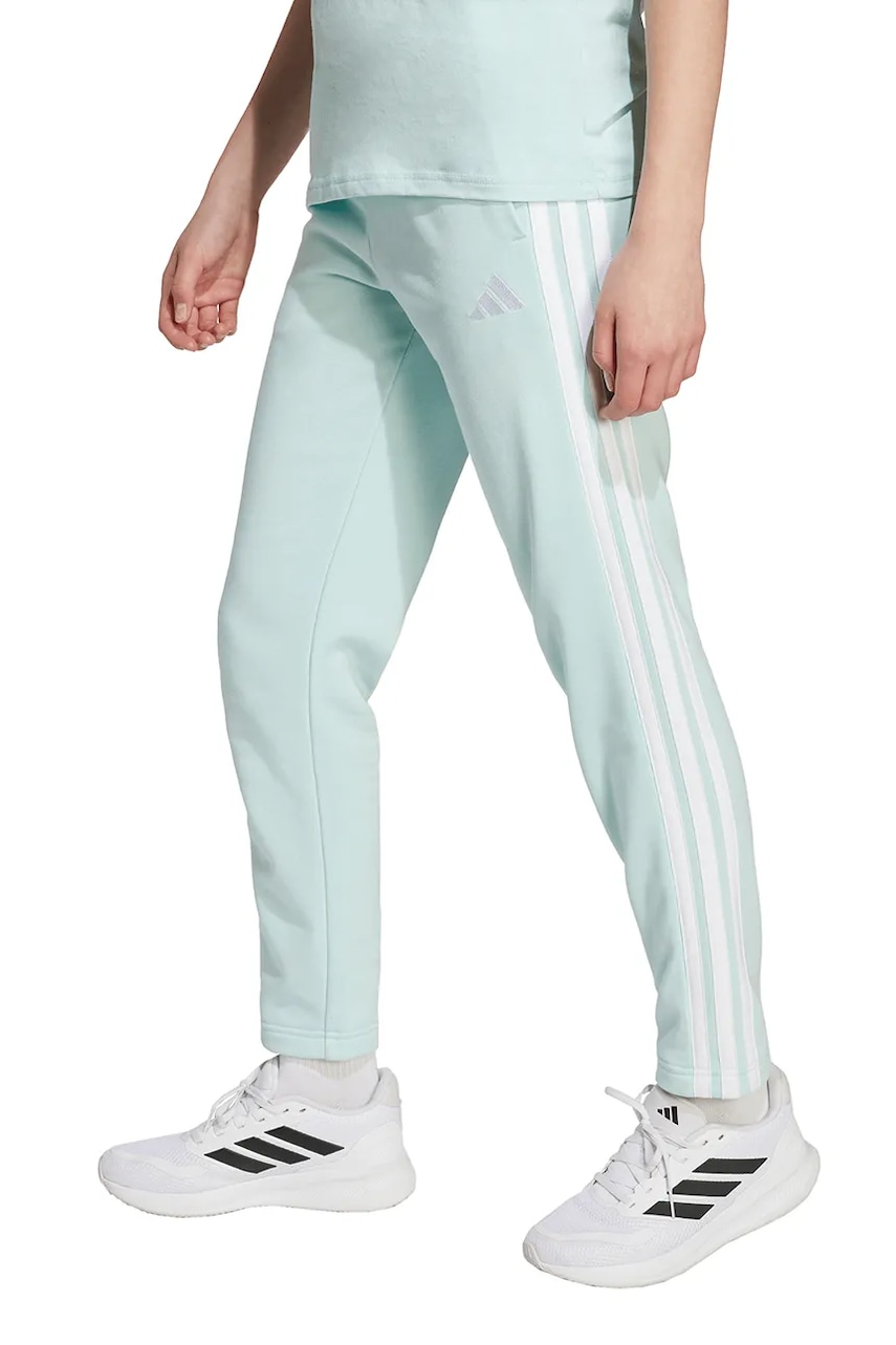adidas pantaloni de trening pentru copii culoarea turcoaz, cu imprimeu, KB7304