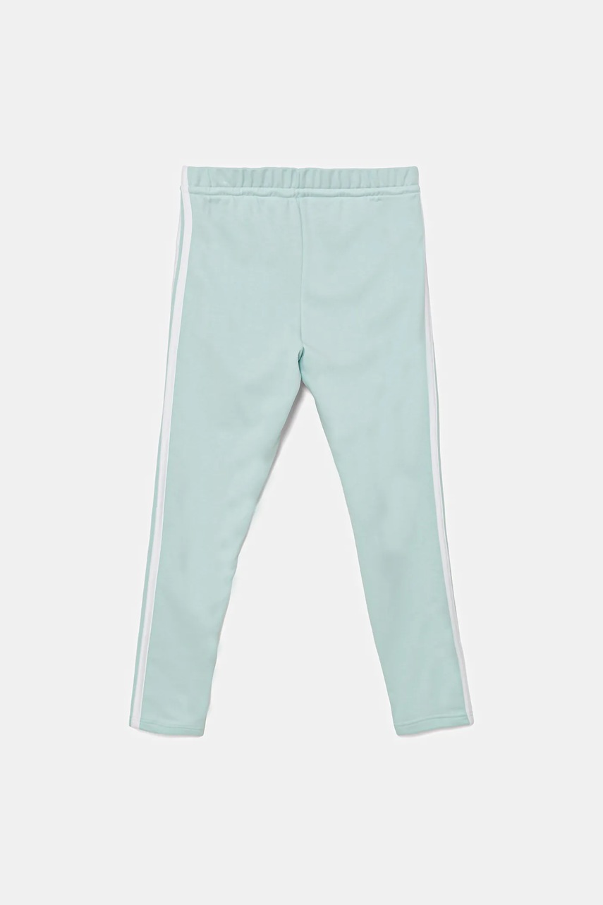 Детские спортивные штаны adidas цвет бирюзовый с аппликацией KB7304