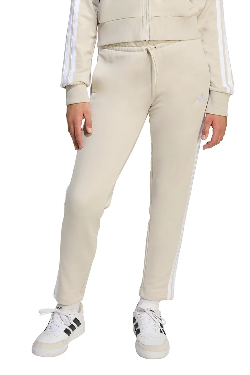 adidas pantaloni de trening pentru copii culoarea bej, cu imprimeu, KB7305