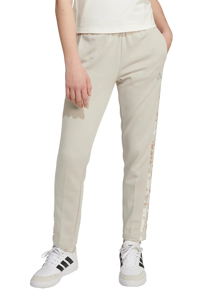 adidas pantaloni de trening pentru copii culoarea gri, cu imprimeu, KC5416