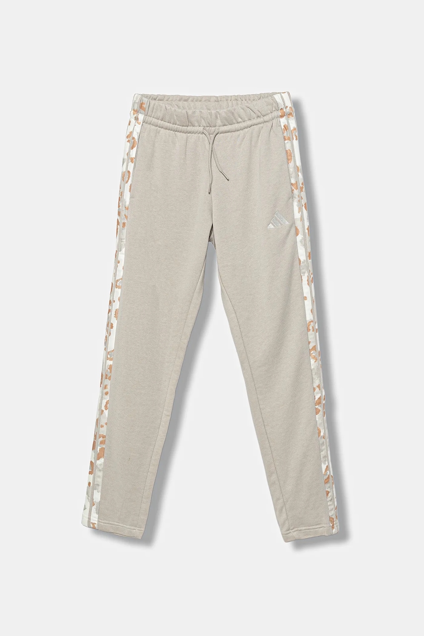 adidas pantaloni de trening pentru copii culoarea gri, cu imprimeu, KC5416