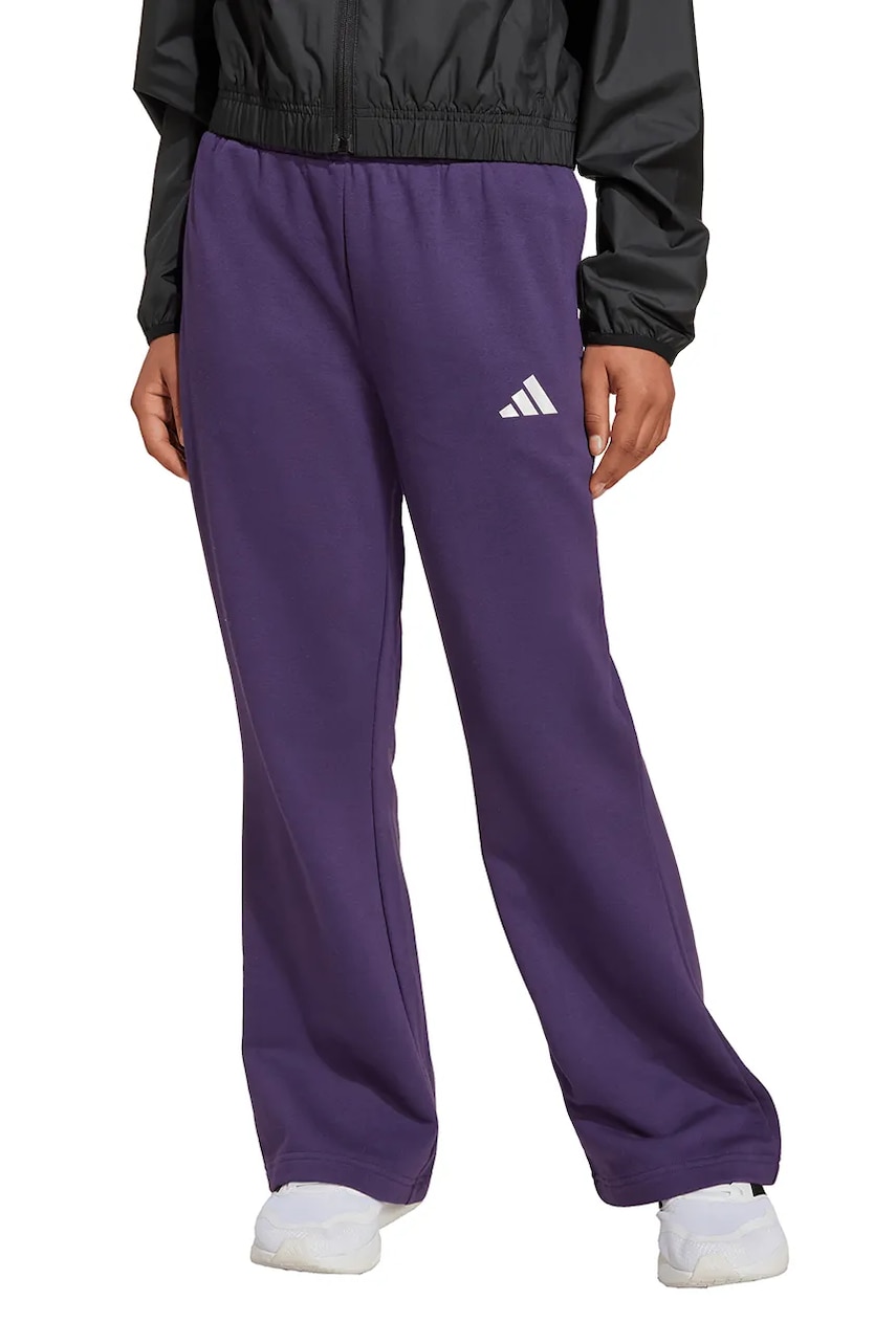 adidas pantaloni de trening pentru copii culoarea violet, cu imprimeu, JW2418