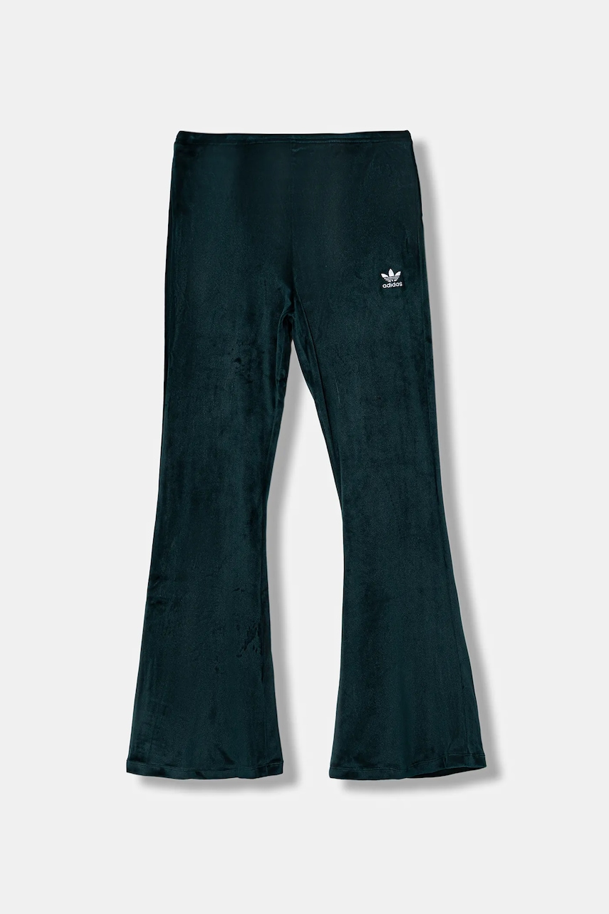 Детские спортивные штаны adidas Originals цвет зелёный однотонные JX2841 Детские спортивные штаны adidas Originals цвет зелёный однотонные JX2841