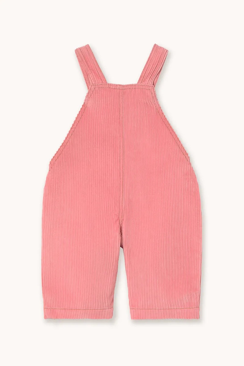 Комбінезон для немовлят Tinycottons TINY POCKET DUNGAREE BABY колір рожевий однотонний AW25-564