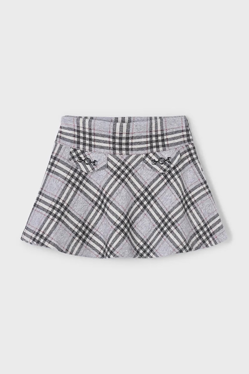 Mayoral fustă fete culoarea gri, mini, evazati, 4905