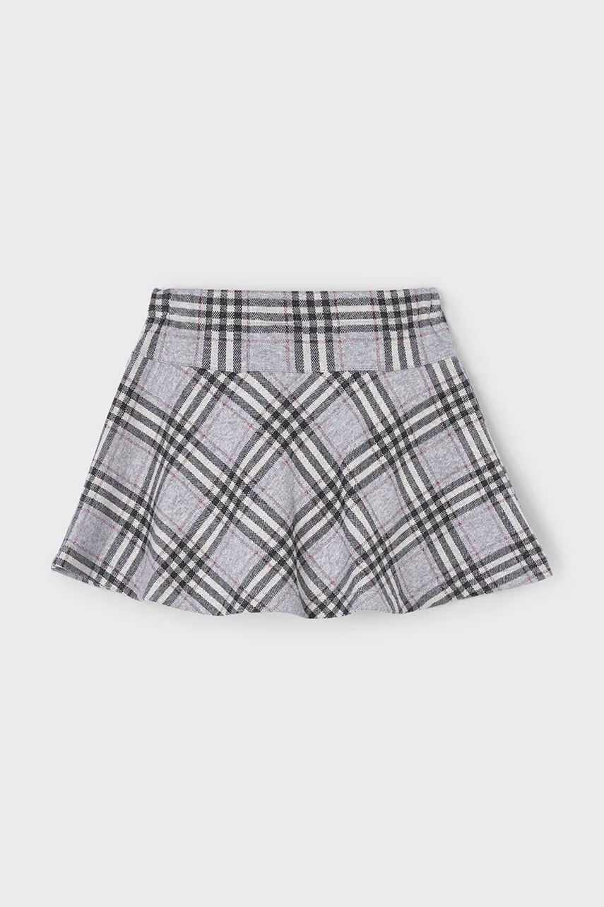 Детская юбка Mayoral цвет серый mini расклешённая 4905