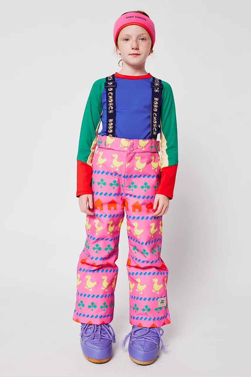 Bobo Choses pantaloni de schi pentru copii Farm culoarea roz, 225AC142