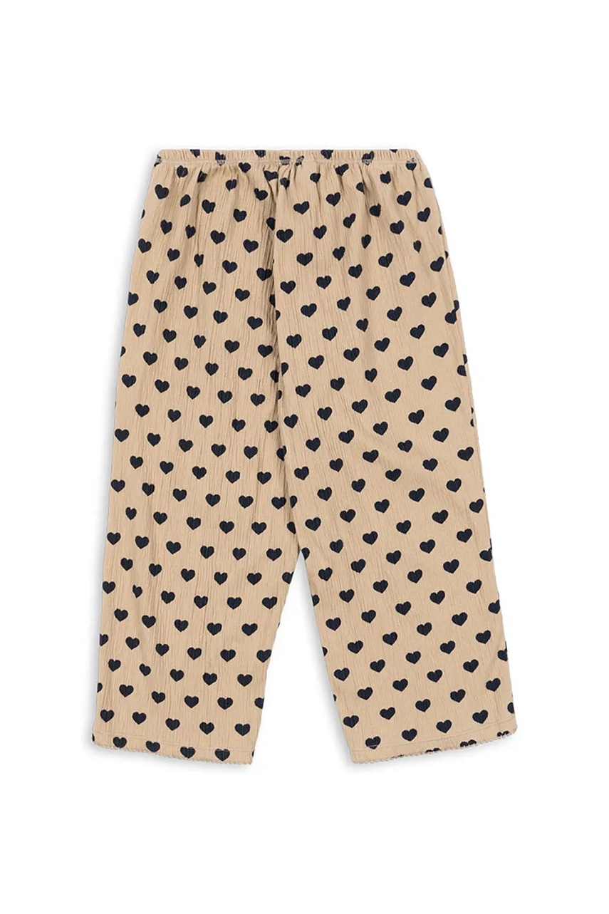 Детские брюки с хлопком Konges Sløjd CHLEO PANTS GOTS цвет бежевый узор KS103752