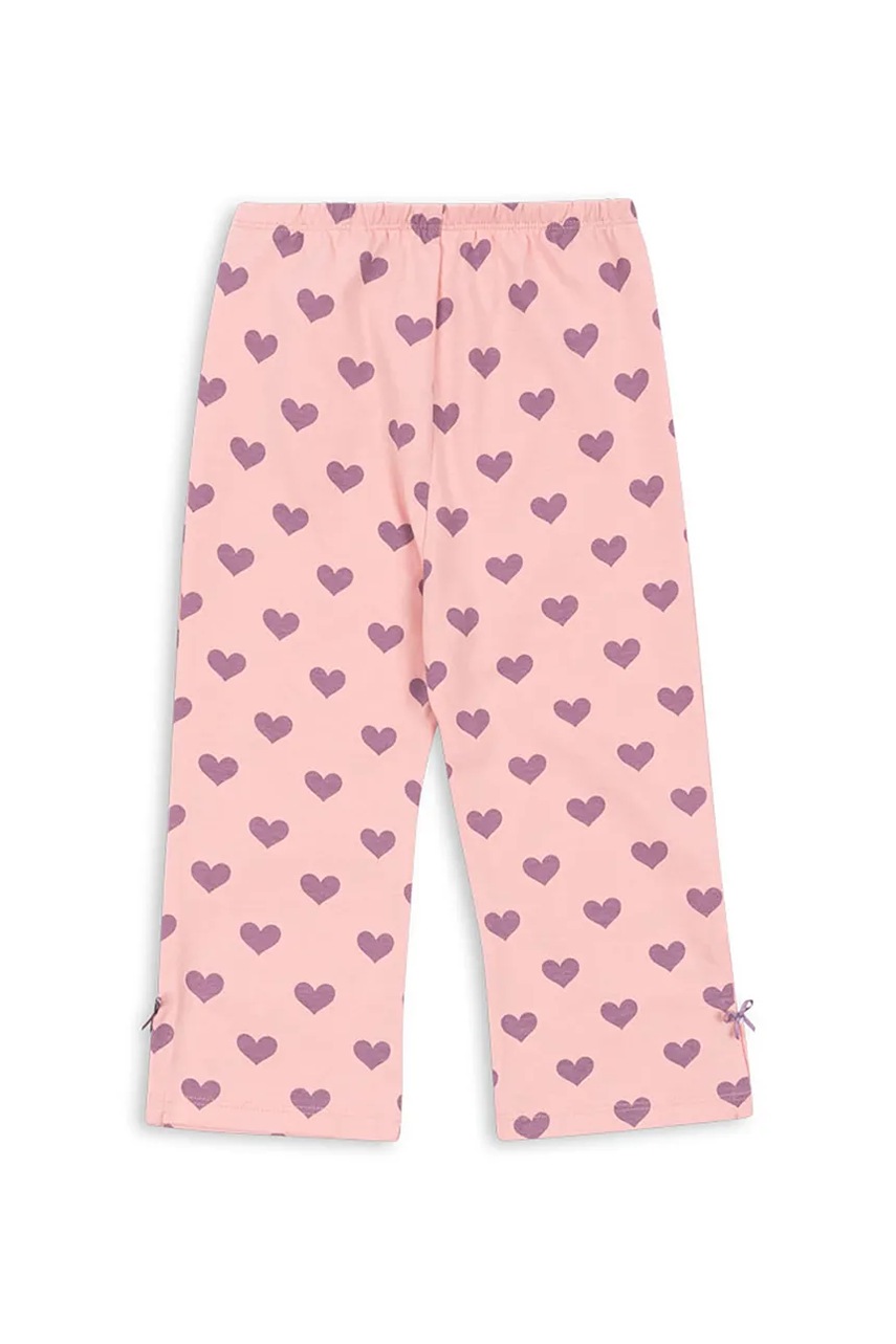 Брюки Konges Sløjd DREY SLIT PANTS GOTS цвет розовый узор KS103787