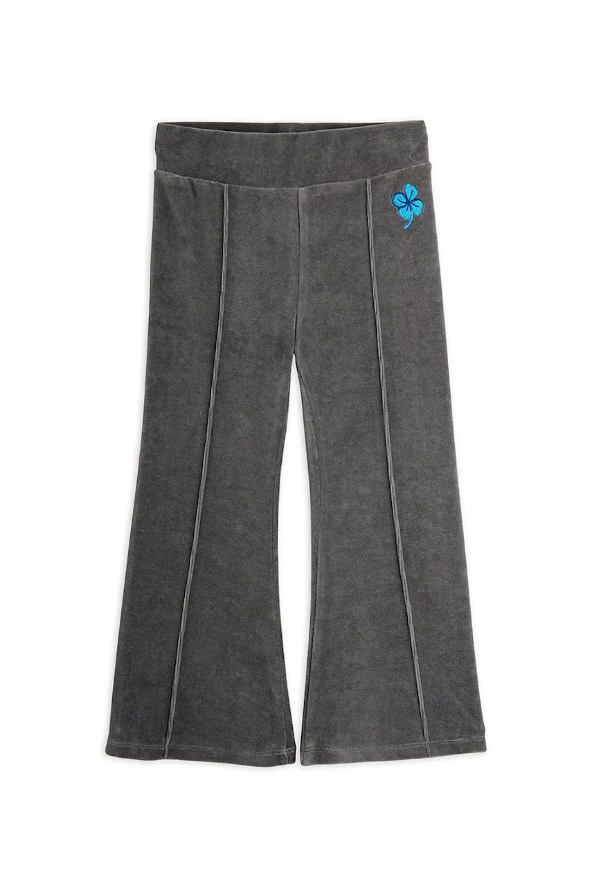 Детские спортивные штаны Mini Rodini Clover цвет серый однотонные 25730125 Детские спортивные штаны Mini Rodini Clover цвет серый однотонные 25730125