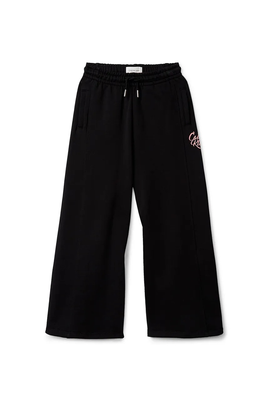 Детские спортивные штаны Calvin Klein Jeans цвет чёрный однотонные IG0IG03024