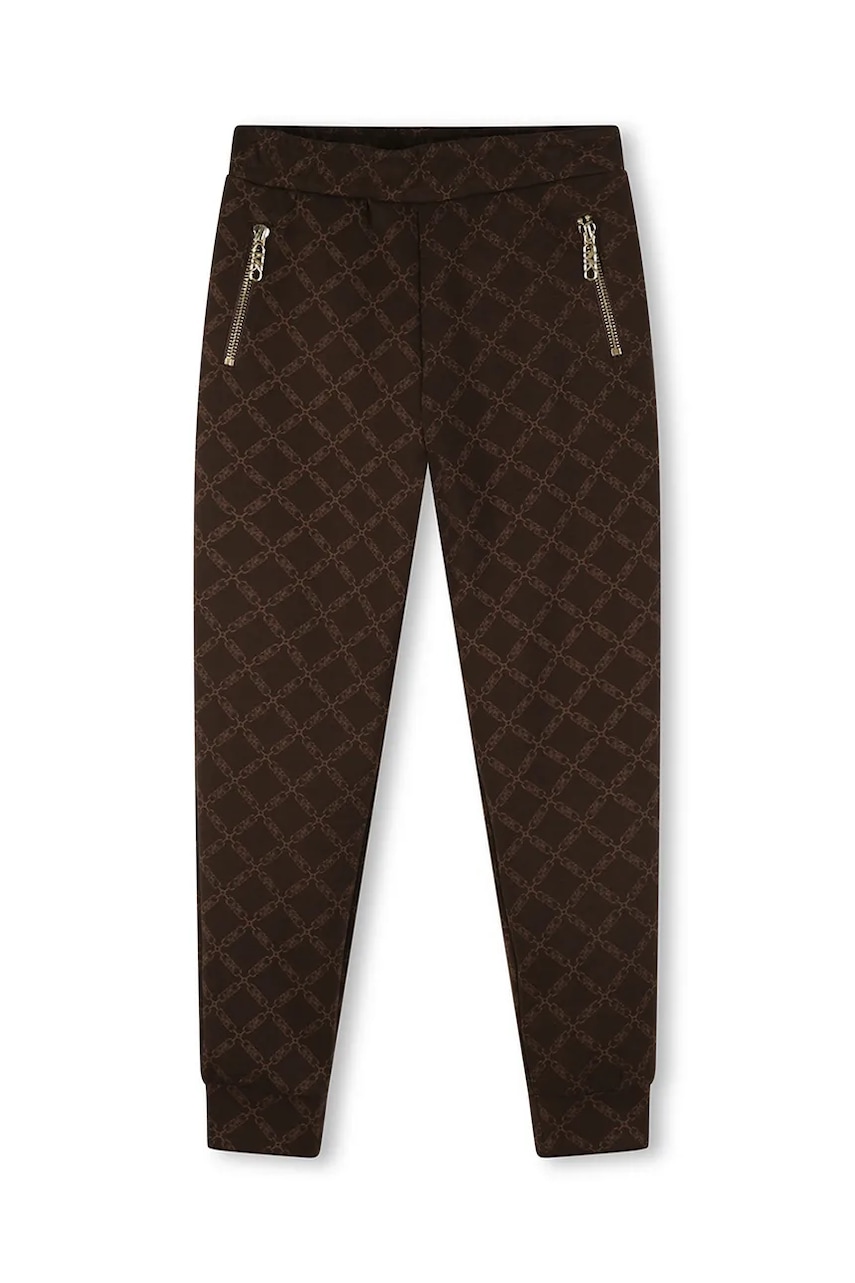 Michael Kors pantaloni de trening pentru copii culoarea maro, cu imprimeu, R30444
