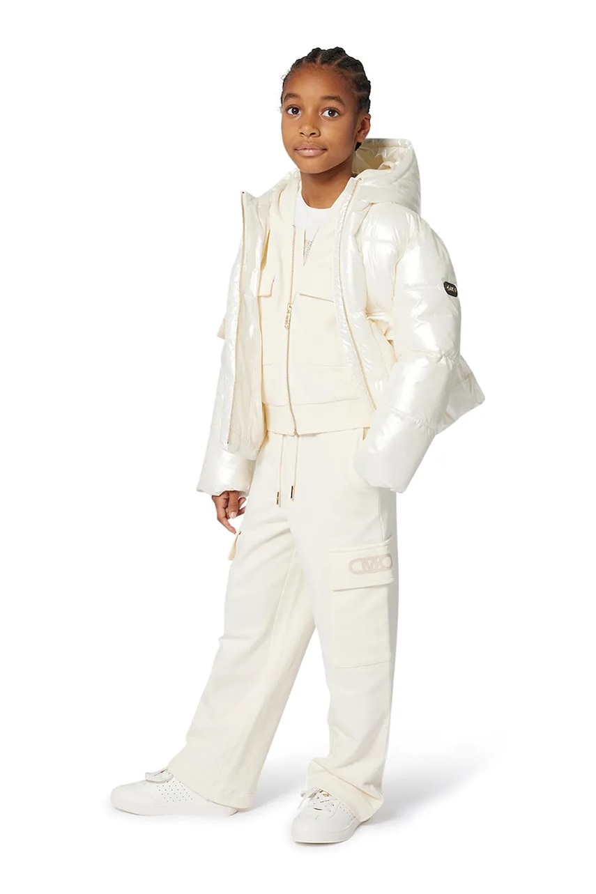 Michael Kors pantaloni de trening din bumbac pentru copii culoarea bej, uni, R30453