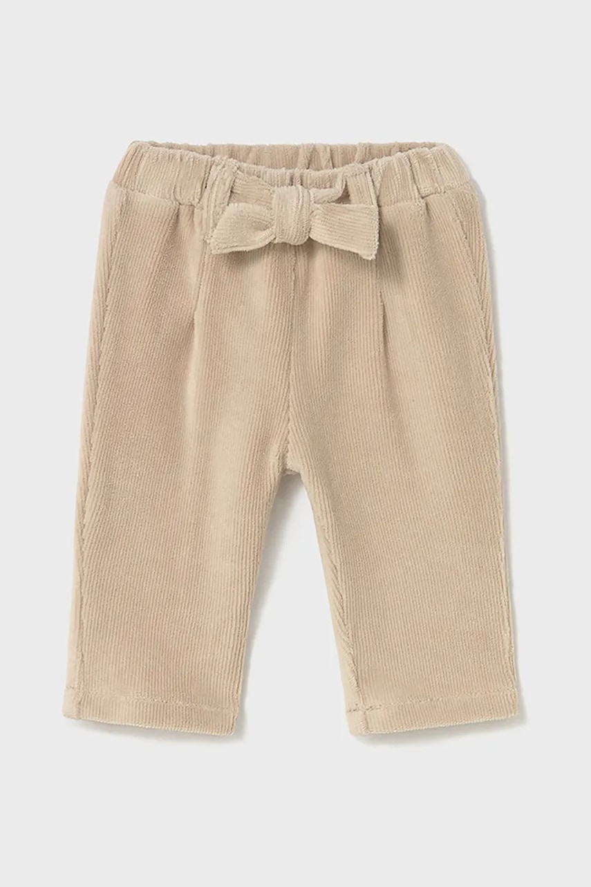 Mayoral Newborn pantaloni bebe culoarea bej, 2573