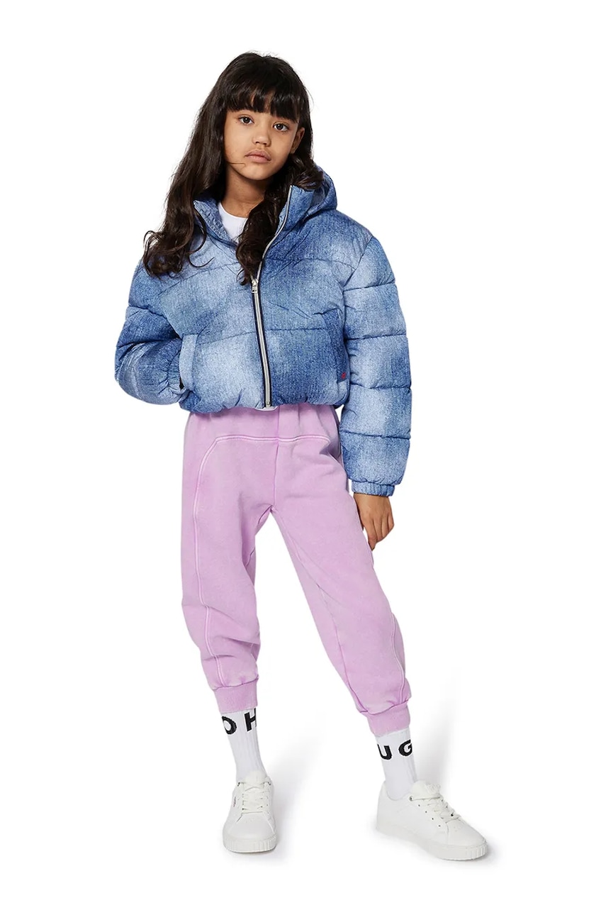 HUGO pantaloni de trening pentru copii culoarea violet, uni, G00505