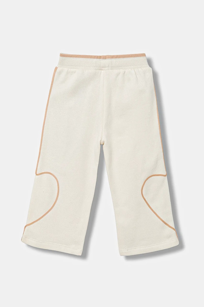 Детские хлопковые штаны Guess цвет бежевый однотонные K5BQ12 KAV34