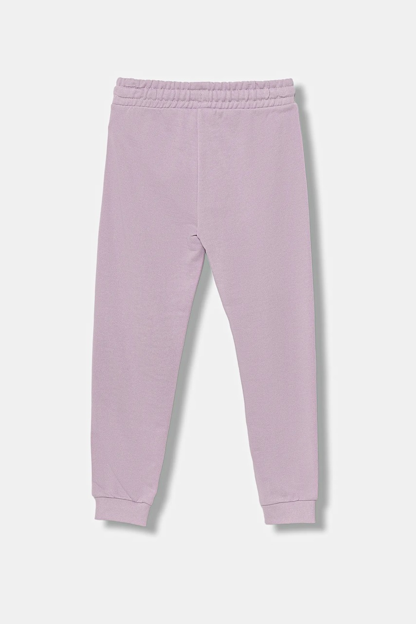 Детские хлопковые штаны United Colors of Benetton цвет фиолетовый однотонные 3J68CF02H