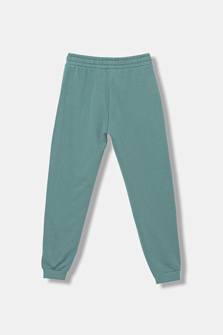 Детские хлопковые штаны United Colors of Benetton цвет бирюзовый однотонные 3J68CF02H