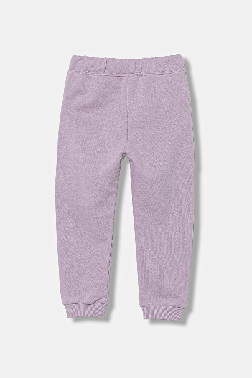 Детские хлопковые штаны United Colors of Benetton цвет фиолетовый однотонные 3J70GF01N