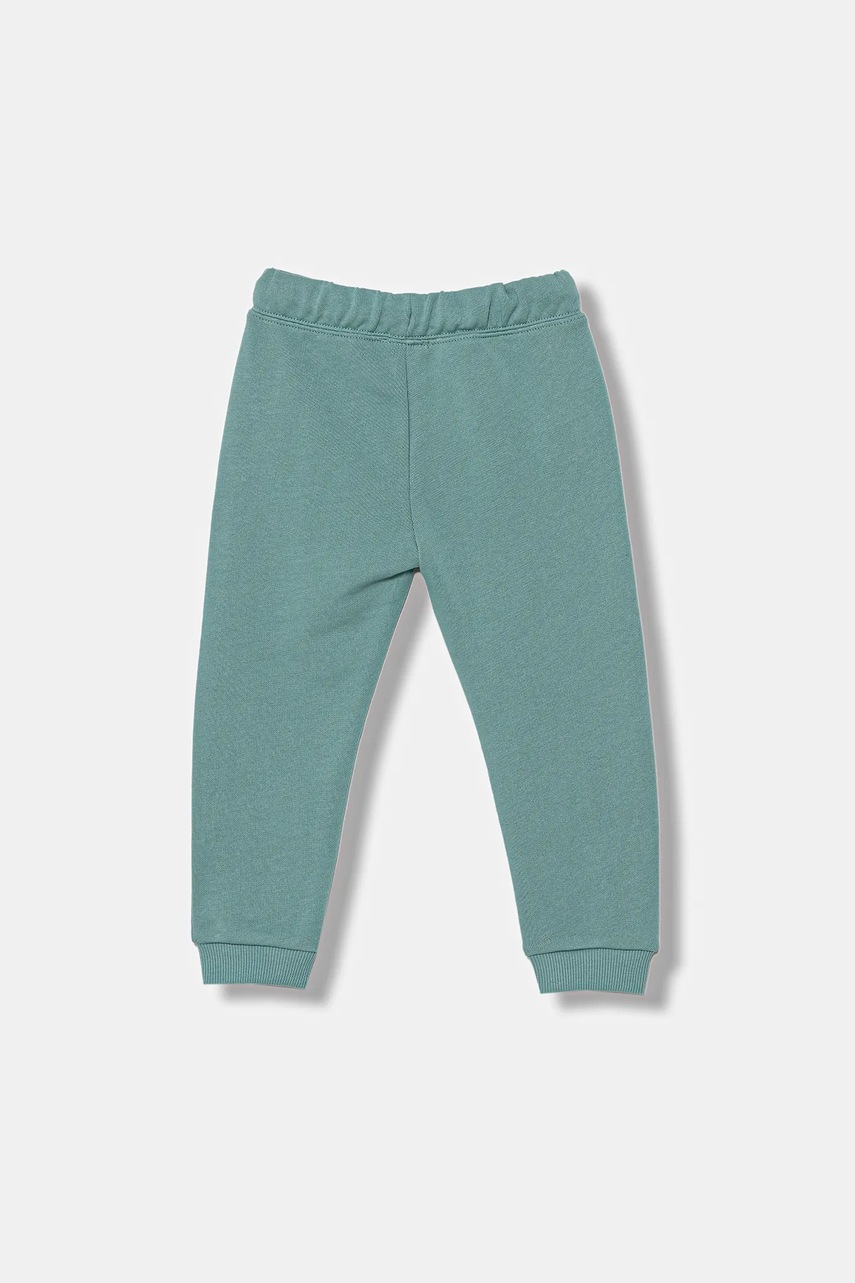 Детские хлопковые штаны United Colors of Benetton цвет бирюзовый однотонные 3J70GF01N