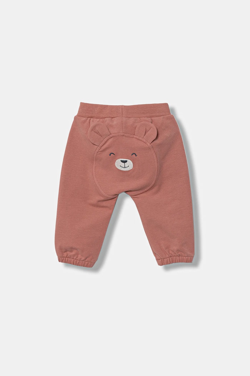 Детские спортивные штаны United Colors of Benetton цвет оранжевый с аппликацией 3MDSAF029