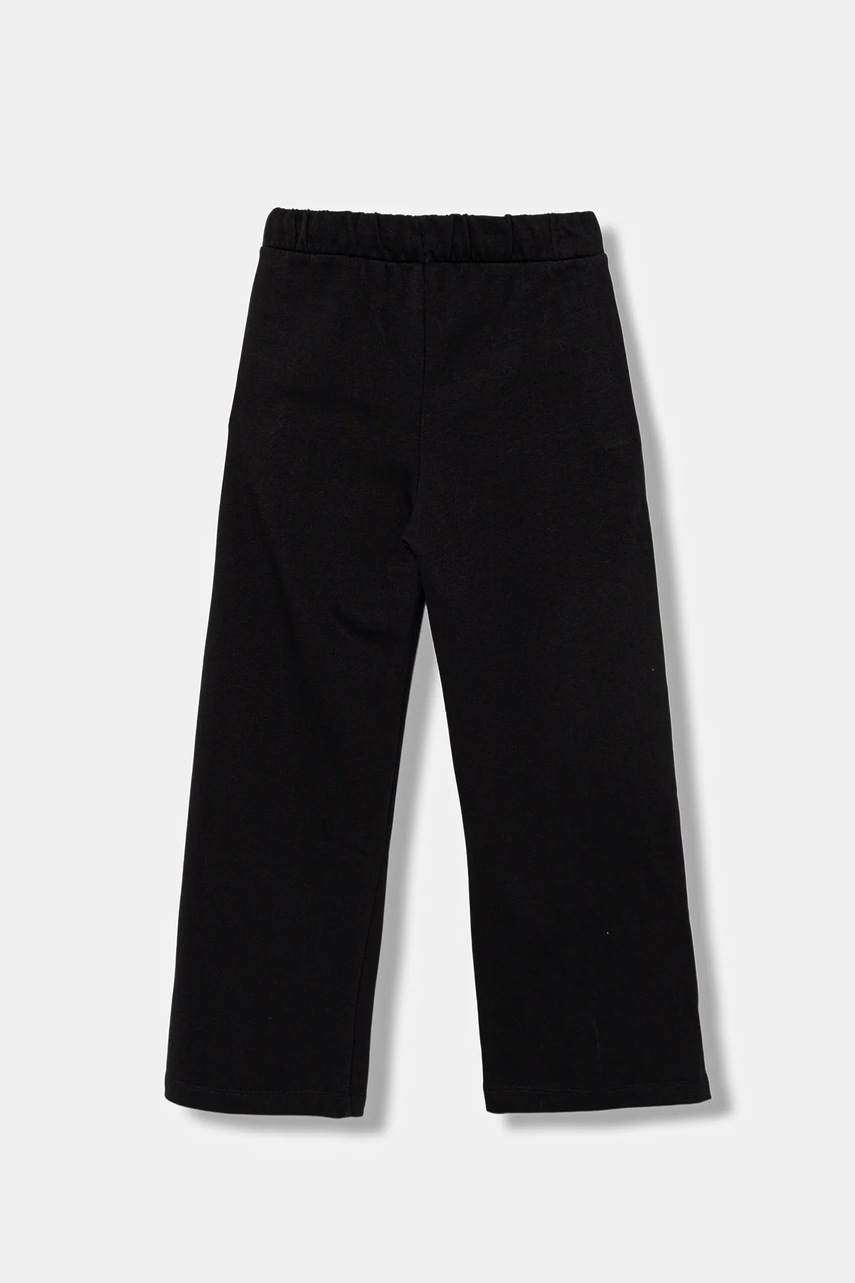Детские хлопковые штаны United Colors of Benetton цвет чёрный однотонные 3NBMCF06K