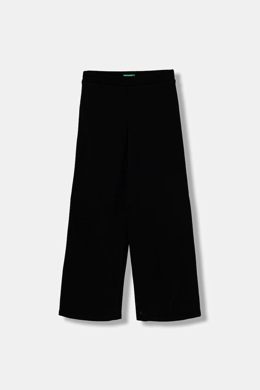 United Colors of Benetton pantaloni de trening pentru copii culoarea negru, uni, 46D6CE04C