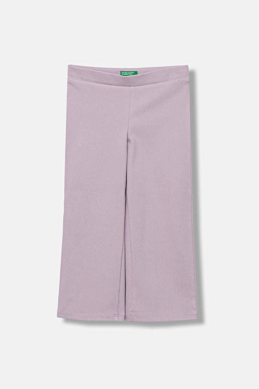 Levně Dětské tepláky United Colors of Benetton fialová barva, 46D6GF02M