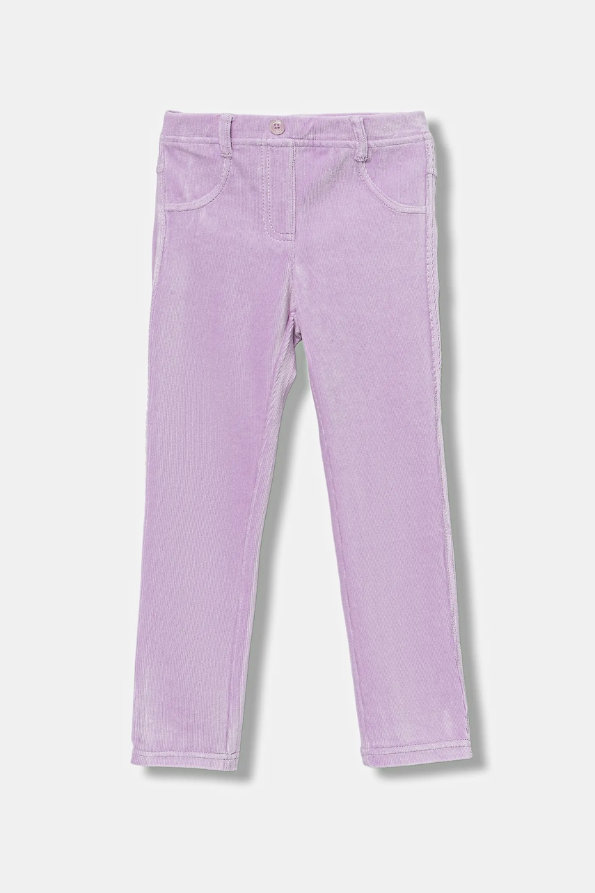 United Colors of Benetton leggins copii culoarea violet, uni, 4DZBGE00L