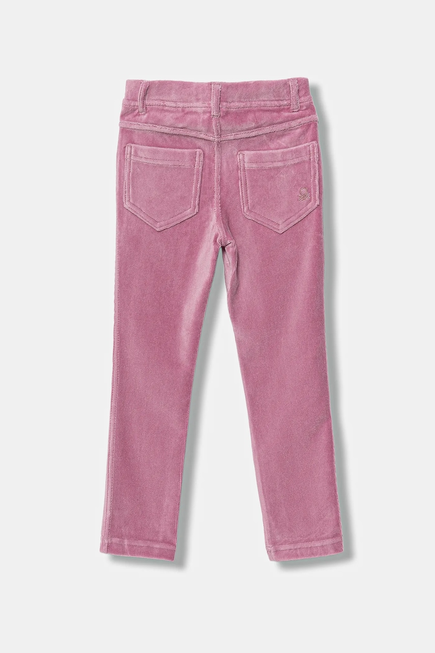Детские брюки United Colors of Benetton цвет розовый однотонные 4DZBGE00L Детские брюки United Colors of Benetton цвет розовый однотонные 4DZBGE00L