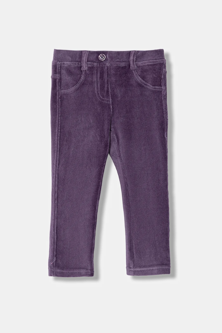 United Colors of Benetton pantaloni copii culoarea violet, uni, 4DZBGE00L