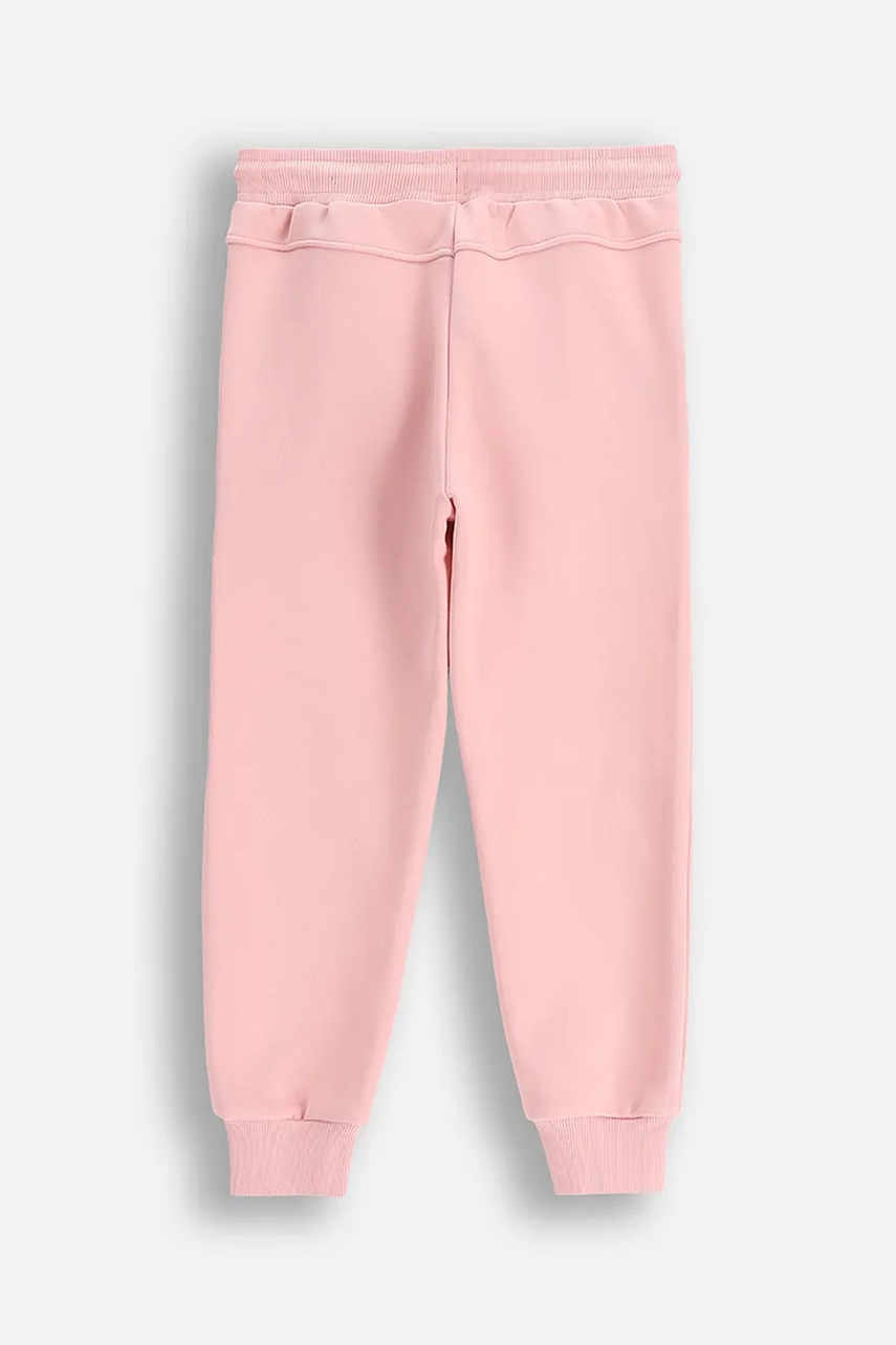 Детские хлопковые штаны Coccodrillo цвет розовый однотонные CRAFT PUNK GIRL KIDS