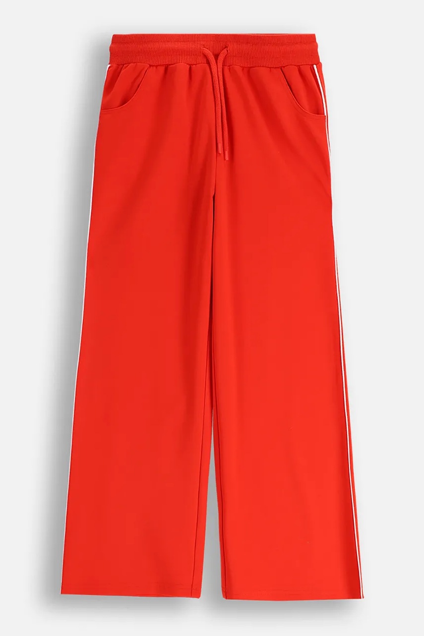 Coccodrillo pantaloni de trening pentru copii culoarea roșu, uni, FABOLOUS GIRL JUNIOR