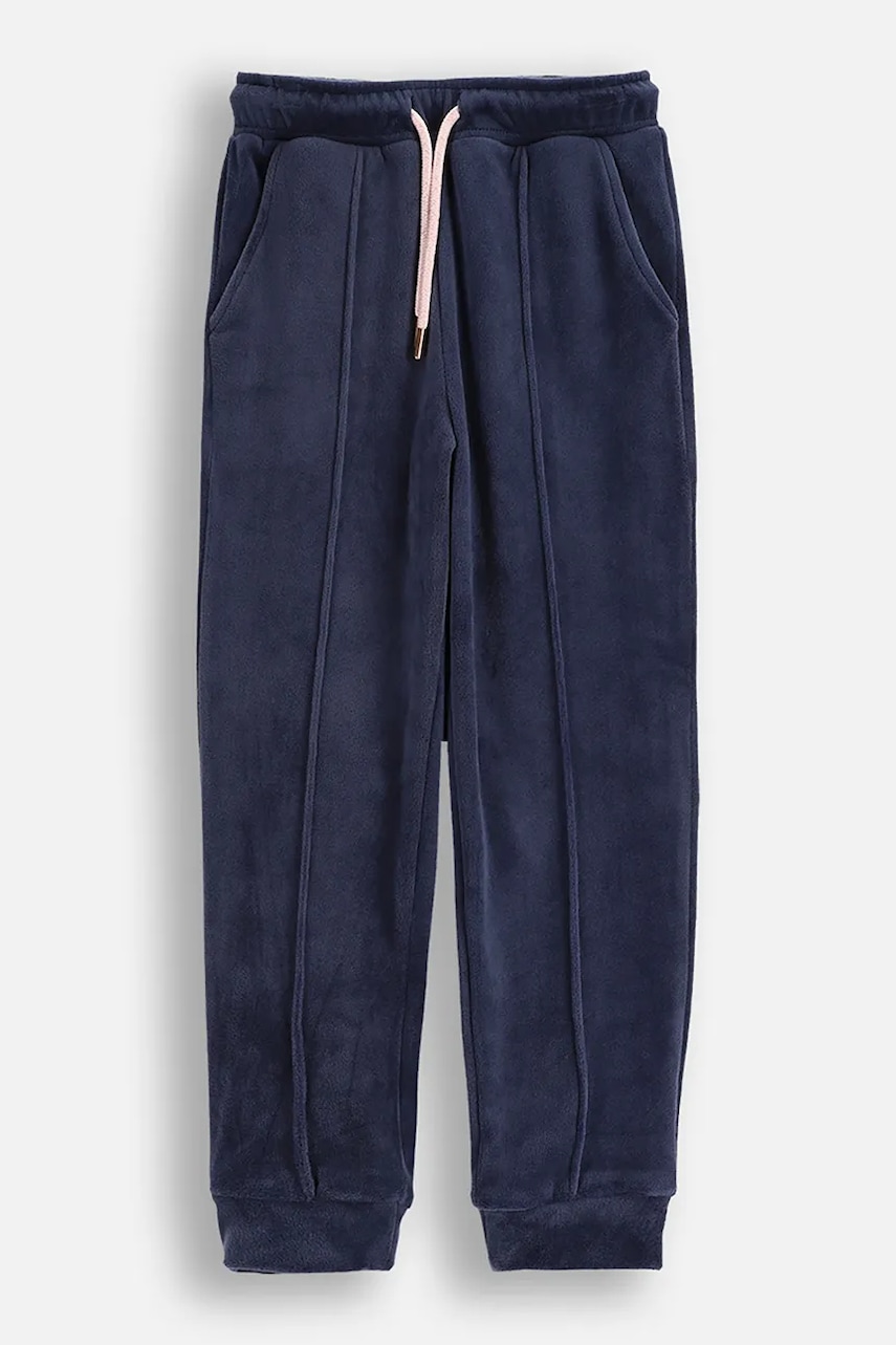 Coccodrillo pantaloni de trening pentru copii culoarea bleumarin, uni, FROSTING PUDDLE GIRL KIDS