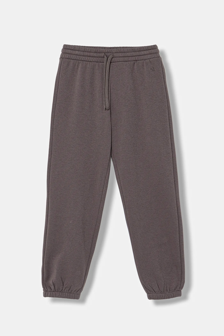 United Colors of Benetton pantaloni de trening pentru copii culoarea gri, uni, 39M2CF05I