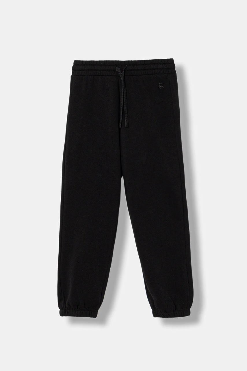 United Colors of Benetton pantaloni de trening pentru copii culoarea negru, uni, 39M2CF05I
