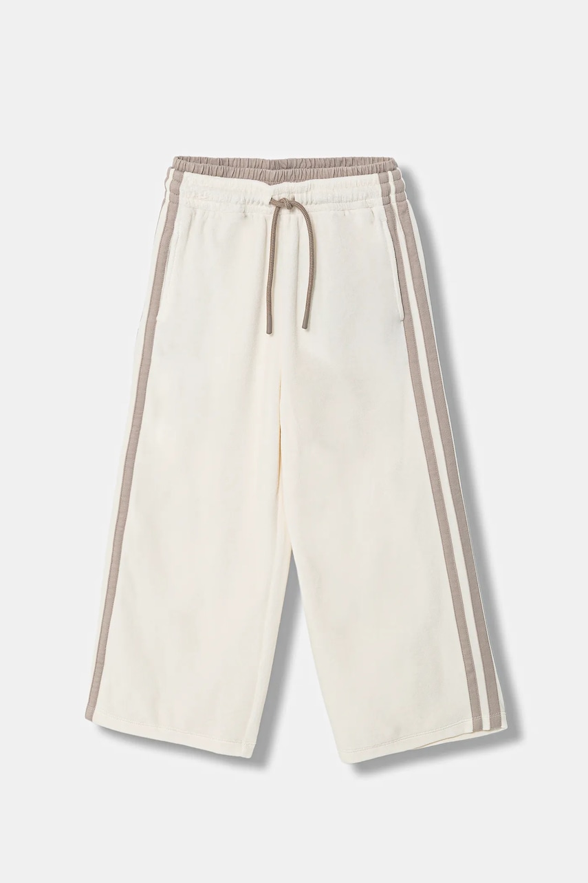 United Colors of Benetton pantaloni de trening pentru copii culoarea bej, cu imprimeu, 3UAPCF06T