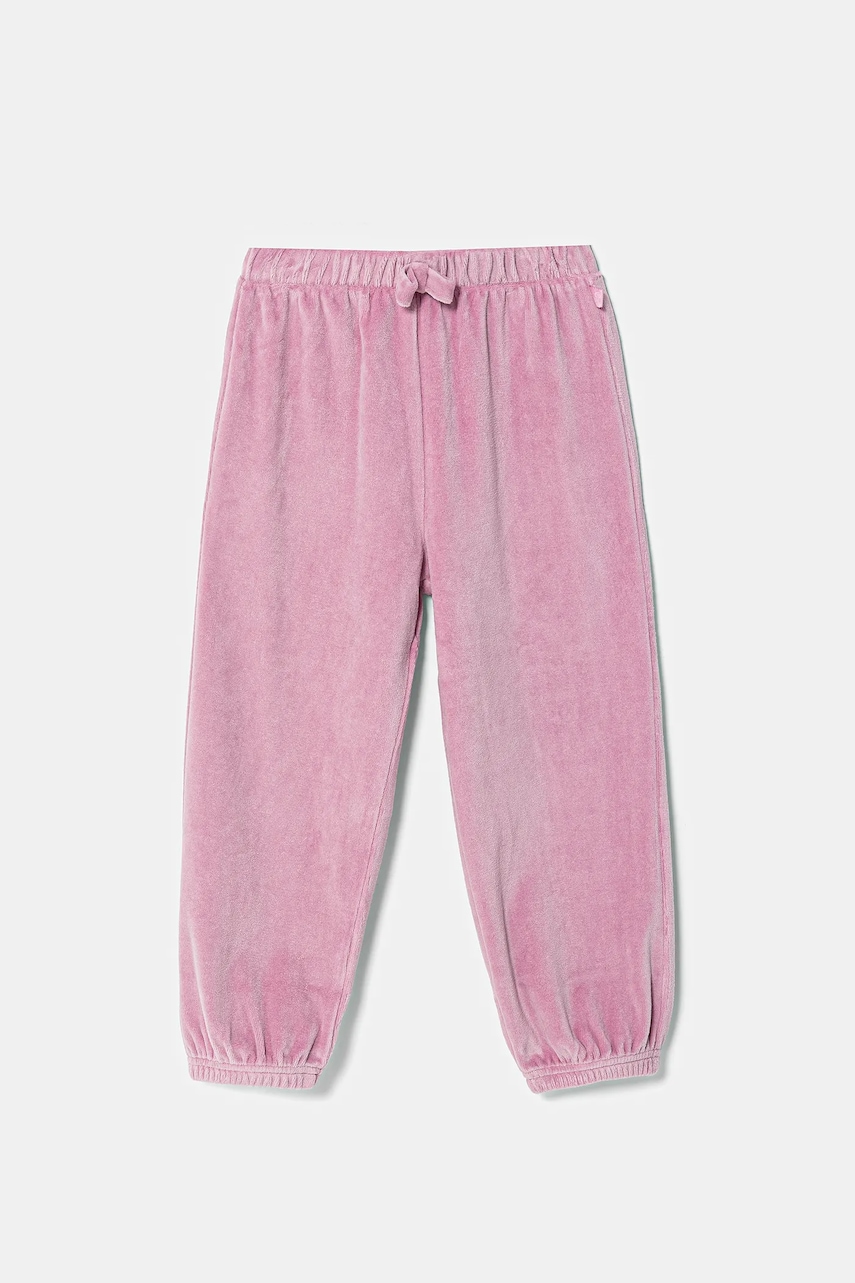 United Colors of Benetton pantaloni de trening pentru copii culoarea roz, uni, 3UAPGF058