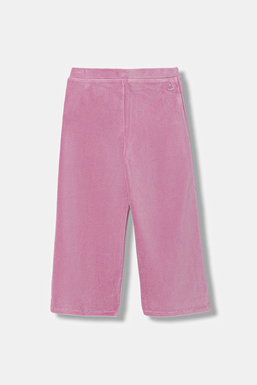 Брюки United Colors of Benetton цвет розовый однотонные 4DZBGF01E