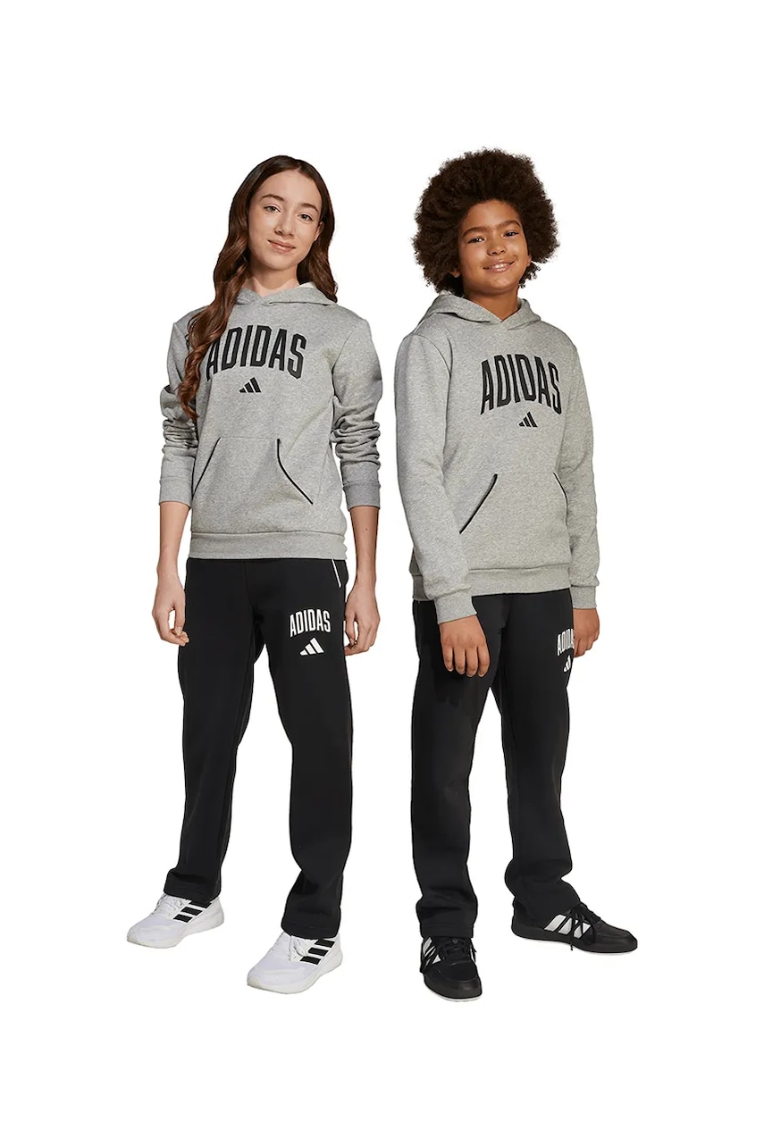 adidas pantaloni de trening pentru copii culoarea negru, cu imprimeu, JM1538