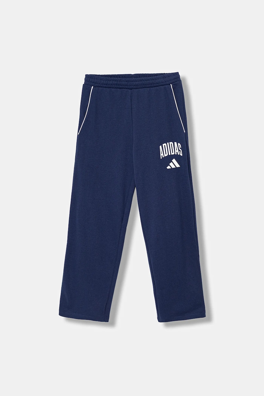 adidas pantaloni de trening pentru copii culoarea bleumarin, cu imprimeu, JM1539