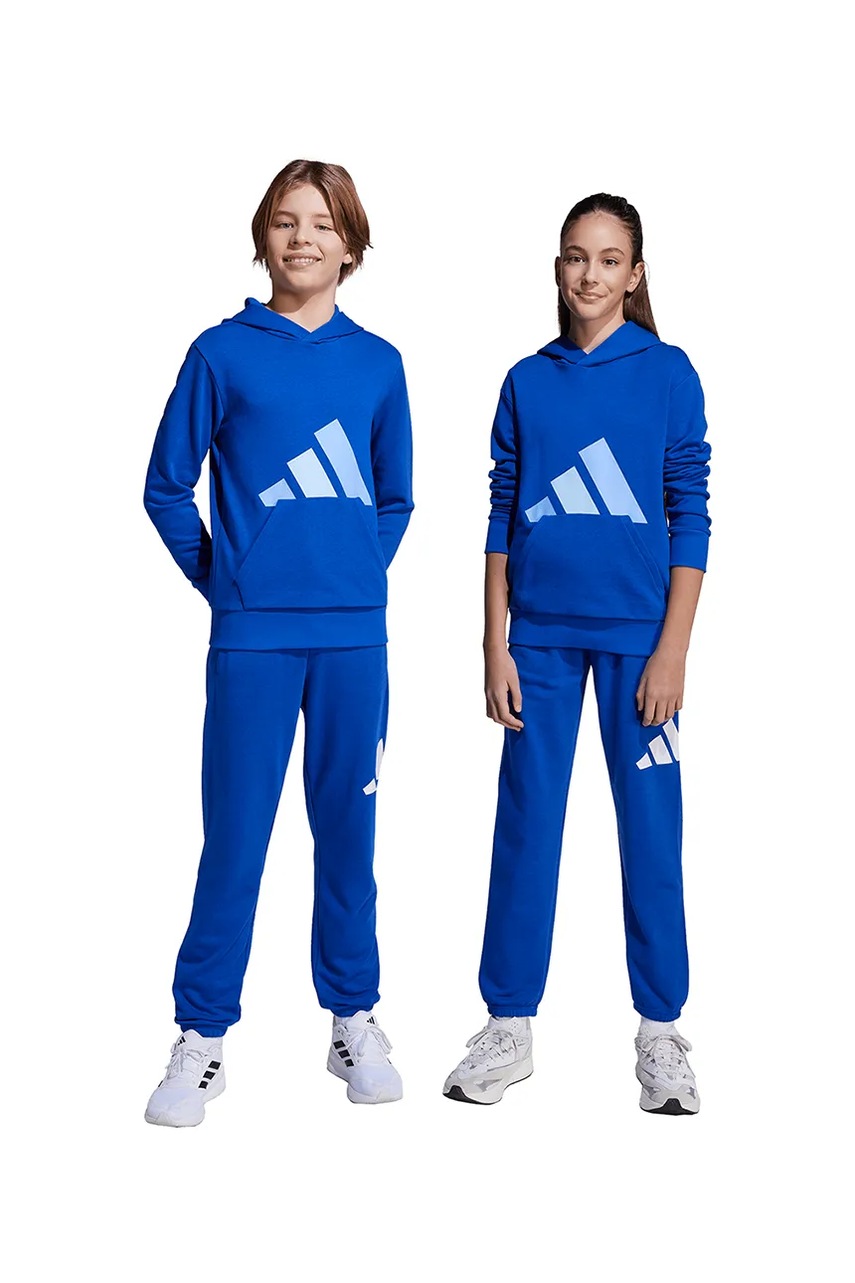 Dětské tepláky adidas tmavomodrá barva, s potiskem, JV9916