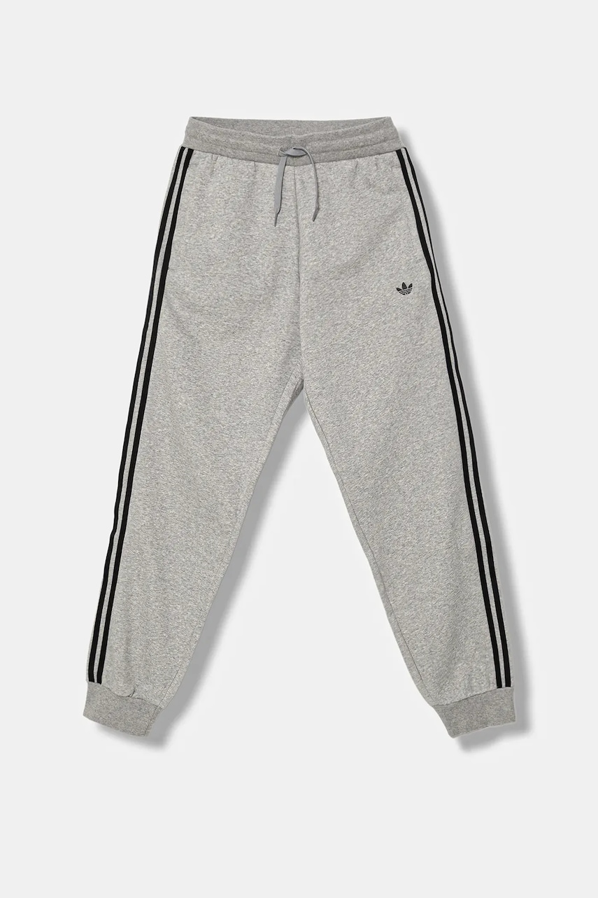 adidas Originals pantaloni de trening pentru copii culoarea gri, melanj, JW1090