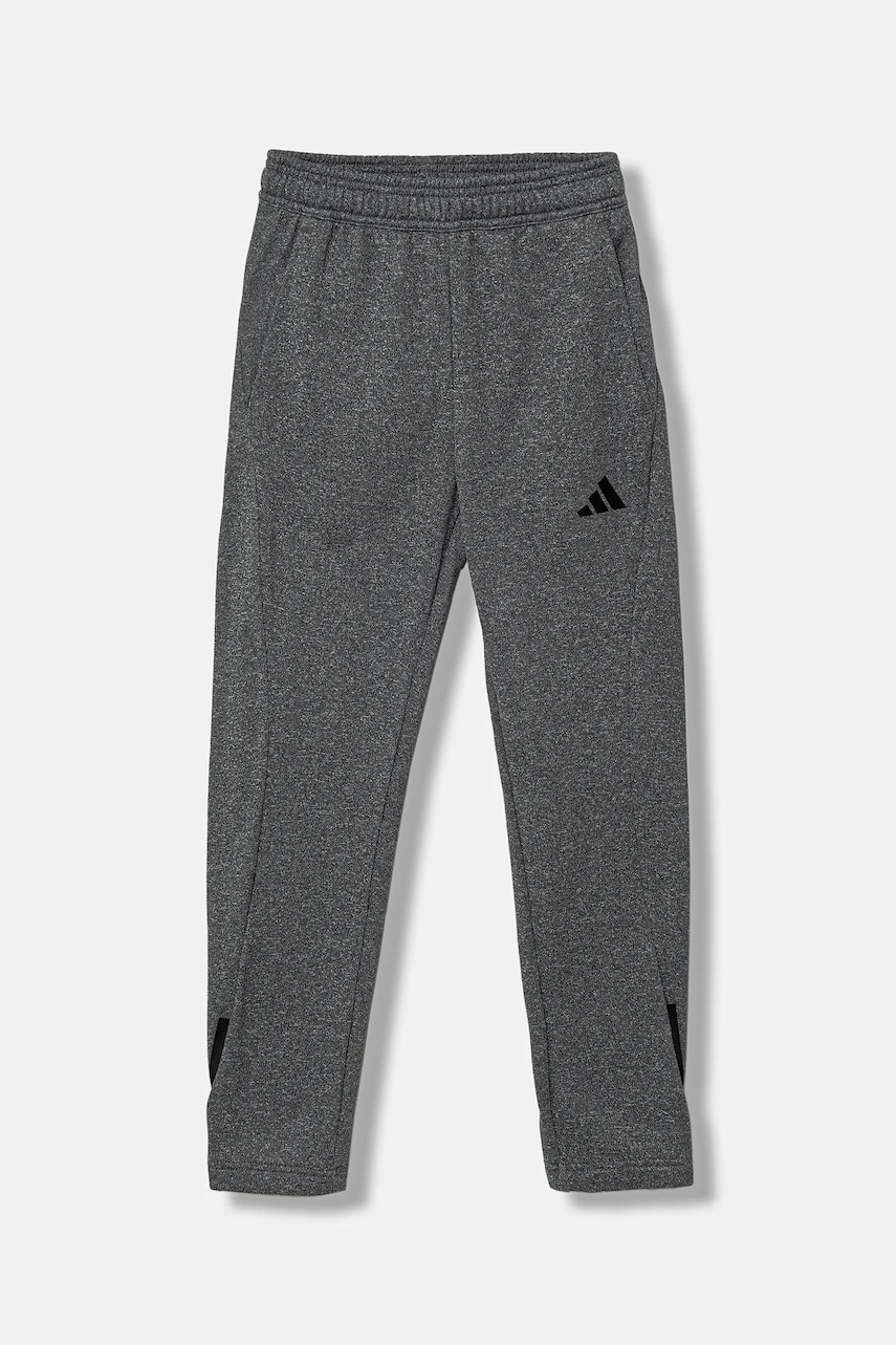 adidas pantaloni de trening pentru copii culoarea gri, melanj, JW1973