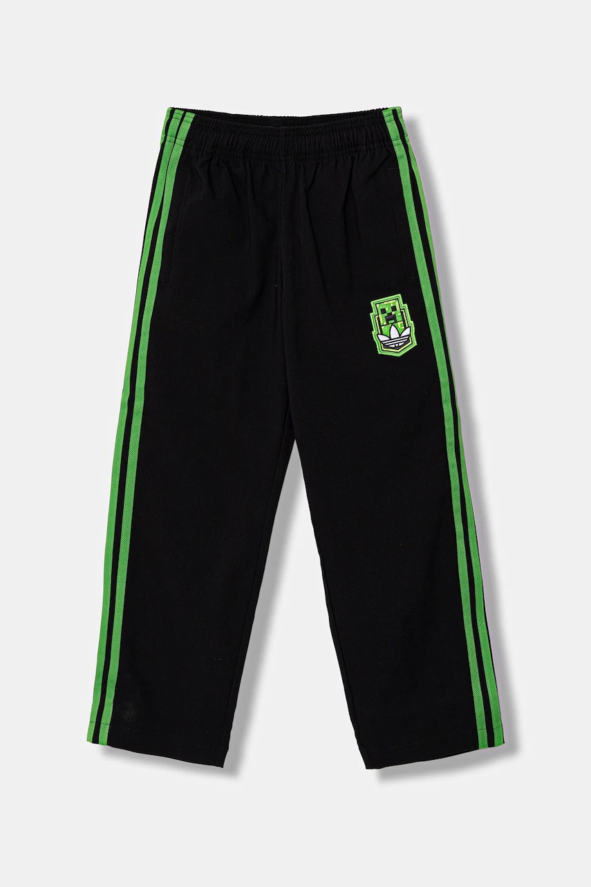 Levně Dětské tepláky adidas Originals černá barva, s aplikací, JW7729